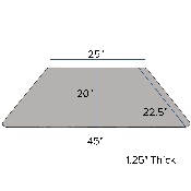 25''W x 45''L Trapezoid Grey HP Laminate Activity Table - Standard Height Adjustable Legs, XU-A2448-TRAP-GY-H-A-GG