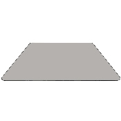 25''W x 45''L Trapezoid Grey HP Laminate Activity Table - Standard Height Adjustable Legs, XU-A2448-TRAP-GY-H-A-GG