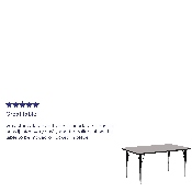 30''W x 72''L Rectangular Grey HP Laminate Activity Table - Standard Height Adjustable Legs, XU-A3072-REC-GY-H-A-GG