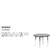 48'' Round Grey HP Laminate Activity Table - Standard Height Adjustable Legs, XU-A48-RND-GY-H-A-GG