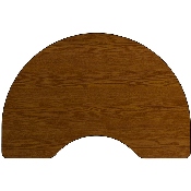 48''W x 72''L Kidney Oak HP Laminate Activity Table - Standard Height Adjustable Legs, XU-A4872-KIDNY-OAK-H-A-GG