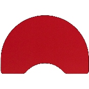 48''W x 72''L Kidney Red HP Laminate Activity Table - Height Adjustable Short Legs, XU-A4872-KIDNY-RED-H-P-GG