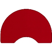 48''W x 96''L Kidney Red Thermal Laminate Activity Table - Standard Height Adjustable Legs, XU-A4896-KIDNY-RED-T-A-GG
