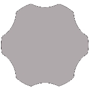 60'' Flower Grey Thermal Laminate Activity Table - Standard Height Adjustable Legs, XU-A60-FLR-GY-T-A-GG