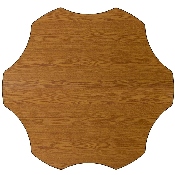 60'' Flower Oak Thermal Laminate Activity Table - Standard Height Adjustable Legs, XU-A60-FLR-OAK-T-A-GG