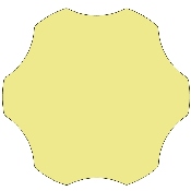 60'' Flower Yellow Thermal Laminate Activity Table - Standard Height Adjustable Legs, XU-A60-FLR-YEL-T-A-GG