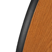60" Half Circle Wave Flexible Collaborative Oak Thermal Laminate Activity Table - Standard Height Adjustable Legs, XU-A60-HCIRC-OAK-T-A-GG