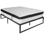 14 Inch Metal Platform Bed Frame with 12 Inch Memory Foam Pocket Spring Mattress in a Box (No Box Spring Required) - Full, XU-BD10001-12MFM-F-GG