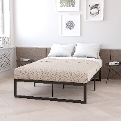 14 Inch Metal Platform Bed Frame with 12 Inch Memory Foam Pocket Spring Mattress in a Box (No Box Spring Required) - Twin, XU-BD10001-12MFM-T-GG