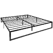 14 Inch Metal Platform Bed Frame - No Box Spring Needed with Steel Slat Support and Quick Lock Functionality (King), XU-BD10001-K-GG