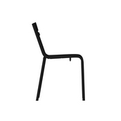 Nash Commercial Grade Steel Stack Chair, Indoor-Outdoor Armless Chair with 2 Slat Back in Black, XU-CH-10318-BK-GG
