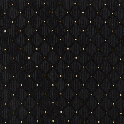 HERCULES Series 18.5''W Church Chair in Black Dot Patterned Fabric with Book Rack - Gold Vein Frame, XU-CH-60096-BK-BAS-GG
