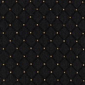 HERCULES Series 18.5''W Stacking Church Chair in Black Dot Patterned Fabric - Gold Vein Frame, XU-CH-60096-BK-GG