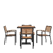 Indoor/Outdoor 5 Piece Patio Dining Table Set with 30