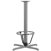 Bar Height Table Base Foot Ring with 3.25'' Column Ring - 16'' Diameter, XU-DG-30175-3-GG