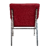 HERCULES Series 21"W Stacking Wood Accent Arm Church Chair in Burgundy Fabric - Silver Vein Frame, XU-DG-60156-BUR-GG