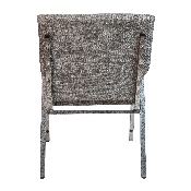 HERCULES Series 21"W Stacking Wood Accent Arm Church Chair in Gray Fabric - Silver Vein Frame, XU-DG-60156-GY-GG