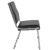 HERCULES Series 1500 lb. Rated Black Antimicrobial Vinyl Bariatric Medical Reception Chair, XU-DG-60442-660-1-BV-GG