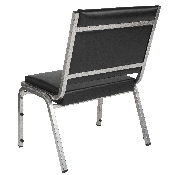 HERCULES Series 1500 lb. Rated Black Antimicrobial Vinyl Bariatric Medical Reception Chair, XU-DG-60442-660-1-BV-GG