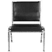 HERCULES Series 1500 lb. Rated Black Antimicrobial Vinyl Bariatric Medical Reception Chair, XU-DG-60442-660-1-BV-GG