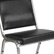 HERCULES Series 1500 lb. Rated Black Antimicrobial Vinyl Bariatric Medical Reception Chair, XU-DG-60442-660-1-BV-GG
