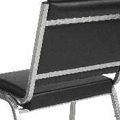 HERCULES Series 1500 lb. Rated Black Antimicrobial Vinyl Bariatric Medical Reception Chair, XU-DG-60442-660-1-BV-GG