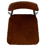 Industrial Barstool with Gunmetal Steel Frame and Rustic Wood Seat, XU-DG-60725B-GG