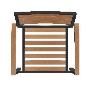 7 Piece Outdoor Patio Table Set with 4 Synthetic Teak Stackable Chairs, 35" Square Table, Gray Umbrella & Base, XU-DG-810060064-UB19BGY-GG