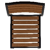 Outdoor Side Chair with Faux Teak Poly Slats, XU-DG-HW6036-GG