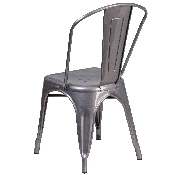 Clear Coated Metal Indoor Stackable Chair, XU-DG-TP001-GG