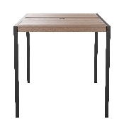 30"x 48" Faux Teak Patio Table, XU-DG-UH3048-GG