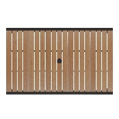 30"x 48" Faux Teak Patio Table, XU-DG-UH3048-GG