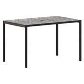 Lark Outdoor Dining Table with Synthetic Gray Wash Teak Poly Slats - 30