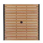 35" SQ Faux Teak Patio Table, XU-DG-UH8100-GG