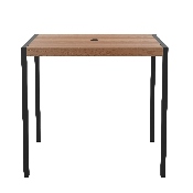 35" SQ Faux Teak Patio Table, XU-DG-UH8100-GG