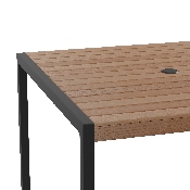 35" SQ Faux Teak Patio Table, XU-DG-UH8100-GG