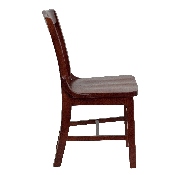 HERCULES Series School House Back Mahogany Wood Restaurant Chair, XU-DG-W0006-MAH-GG