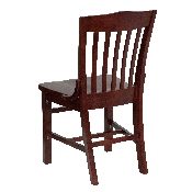HERCULES Series School House Back Mahogany Wood Restaurant Chair, XU-DG-W0006-MAH-GG