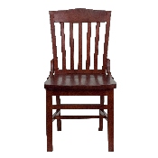 HERCULES Series School House Back Mahogany Wood Restaurant Chair, XU-DG-W0006-MAH-GG