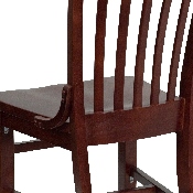 HERCULES Series School House Back Mahogany Wood Restaurant Chair, XU-DG-W0006-MAH-GG