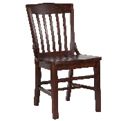 HERCULES Series School House Back Walnut Wood Restaurant Chair, XU-DG-W0006-WAL-GG