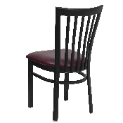 HERCULES Series Black School House Back Metal Restaurant Chair - Burgundy Vinyl Seat, XU-DG6Q4BSCH-BURV-GG