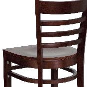 HERCULES Series Ladder Back Mahogany Wood Restaurant Barstool, XU-DGW0005BARLAD-MAH-GG