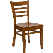 HERCULES Series Ladder Back Cherry Wood Restaurant Chair, XU-DGW0005LAD-CHY-GG