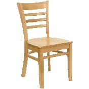 HERCULES Series Ladder Back Natural Wood Restaurant Chair, XU-DGW0005LAD-NAT-GG