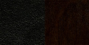 HERCULES Series Ladder Back Walnut Wood Restaurant Chair - Black Vinyl Seat, XU-DGW0005LAD-WAL-BLKV-GG