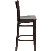 HERCULES Series Vertical Slat Back Walnut Wood Restaurant Barstool, XU-DGW0008BARVRT-WAL-GG