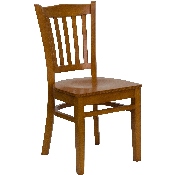 HERCULES Series Vertical Slat Back Cherry Wood Restaurant Chair, XU-DGW0008VRT-CHY-GG