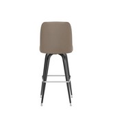 James Commercial Grade Metal Barstool with Beige Swivel Bucket Seat