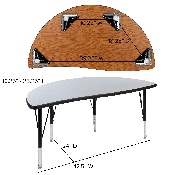 47.5" Circle Wave Flexible Laminate Activity Table Set with 14" Student Stack Chairs, Grey/Black, XU-GRP-14CH-A48-HCIRC-GY-T-P-GG